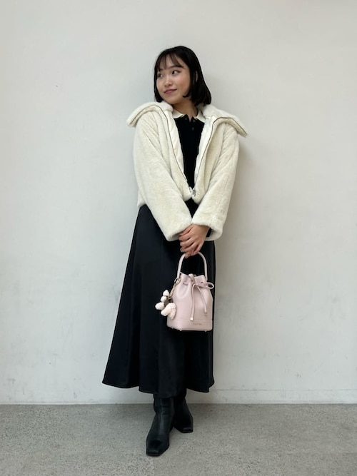 ECOPELビッグカラーショートジャケット（ブルゾン）｜FRAY I.D（フレイ