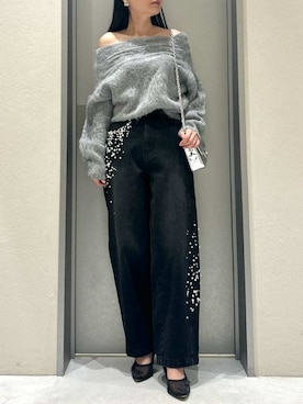 「アイテム（トレンチコート）」を使った、FRAY I.Dさん（レディース・161cm）の冬コーディネート