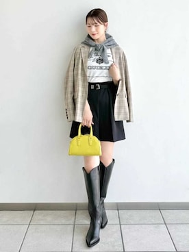 「アイテム（財布/小物、グレー系）」を使った、FRAY I.Dさん（レディース・158cm）の秋コーディネート