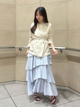 「フレアスカート」｜FRAY I.Dさん（レディース・155cm）の春コーディネート