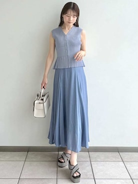 「イエベ」｜「アイテム（ワンピース/ドレス）」を使った、FRAY I.Dさん（レディース・158cm）の夏コーディネート