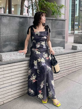 「二次会」｜「アイテム（ジャケット/アウター）」を使った、FRAY I.Dさん（レディース・153cm）の春コーディネート
