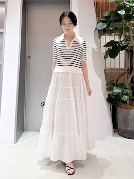 「FRAY I.D（フレイアイディー）のアイテム」を使った、FRAY I.Dさん（レディース・154cm）の夏コーディネート