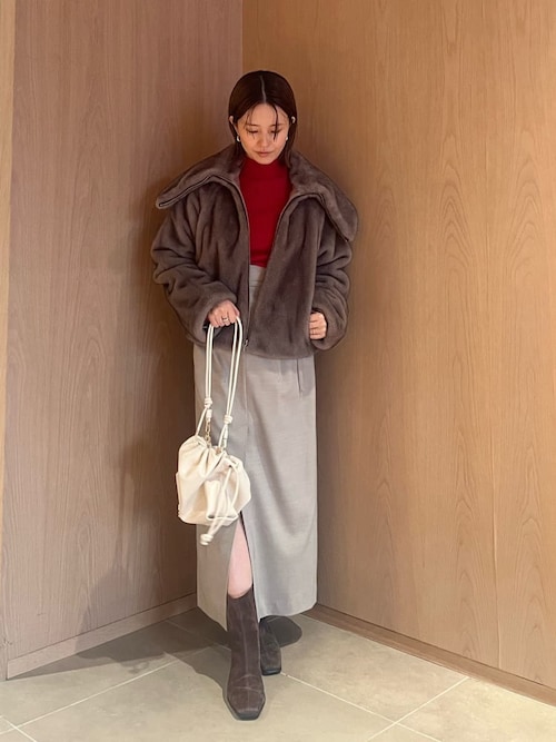 ECOPELビッグカラーショートジャケット（ブルゾン）｜FRAY I.D（フレイ