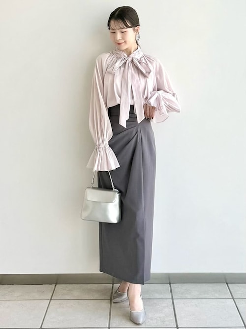 2wayシアーボウタイブラウス／ウォッシャブル（シャツ/ブラウス