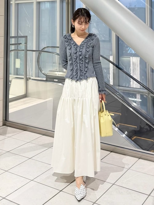 FRAY I.D（フレイ・アイディー） カーディガン フリルレースコンビ