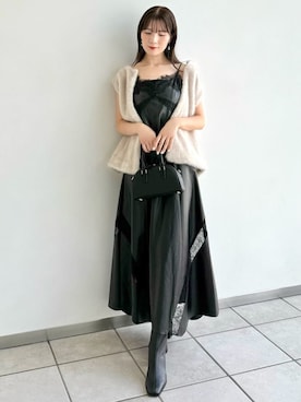 「デートコーデ」｜「アイテム（その他アウター）」を使った、FRAY I.Dさん（レディース・158cm）の秋コーディネート