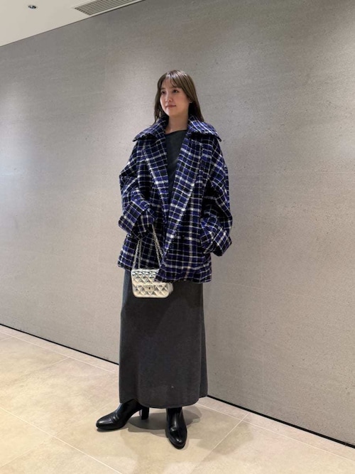 セール】タックドレープワンショルリブニットワンピース（ワンピース