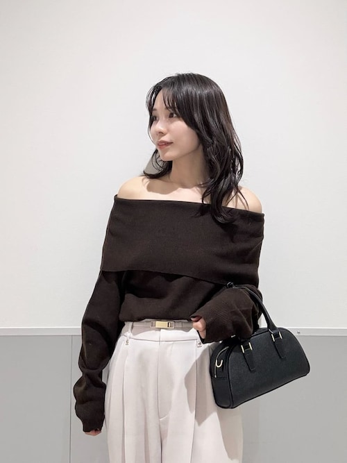 ワイドカラーオフショルダープルオーバー（Tシャツ/カットソー）｜FRAY