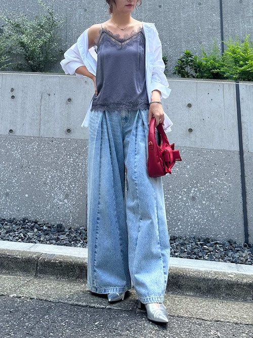 FRAY I.D フレイアイディー 　ボックスタックワイドデニムパンツ ボックスタックワイドデニムパンツ（デニムパンツ/ジーンズ