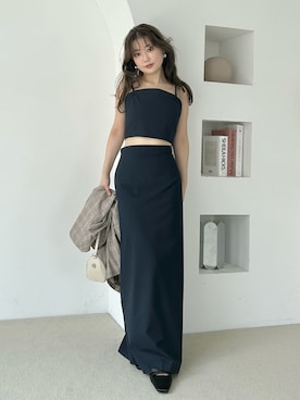 「ハイウエスト」｜「アイテム（ジャケット/アウター）」を使った、FRAY I.Dさん（レディース・150cm）の夏コーディネート