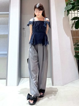 「TAW&TOE（トーアンドトー）のアイテム」を使った、FRAY I.Dさん（レディース・158cm）の夏コーディネート