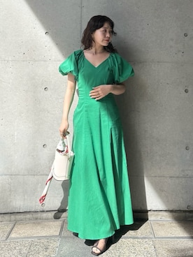 「マキシワンピース」｜FRAY I.Dさん（レディース・153cm）の春コーディネート