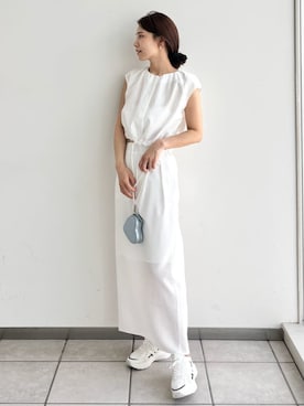 「アイテム（ポーチ）」を使った、FRAY I.Dさん（レディース・159cm）の夏コーディネート
