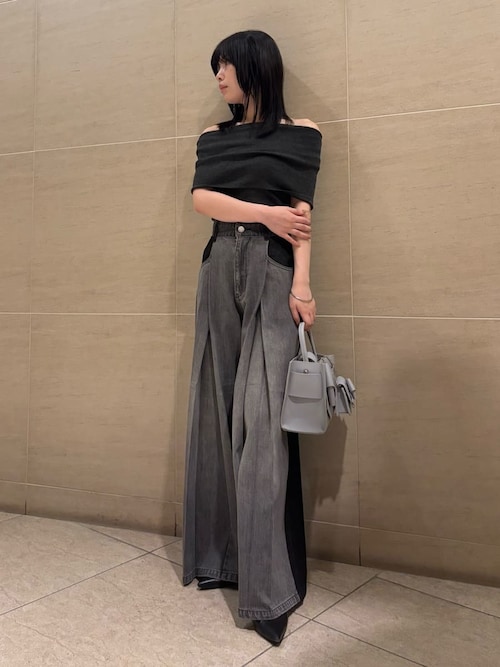 ボックスタックワイドデニムパンツ（デニムパンツ）｜FRAY I.D（フレイ