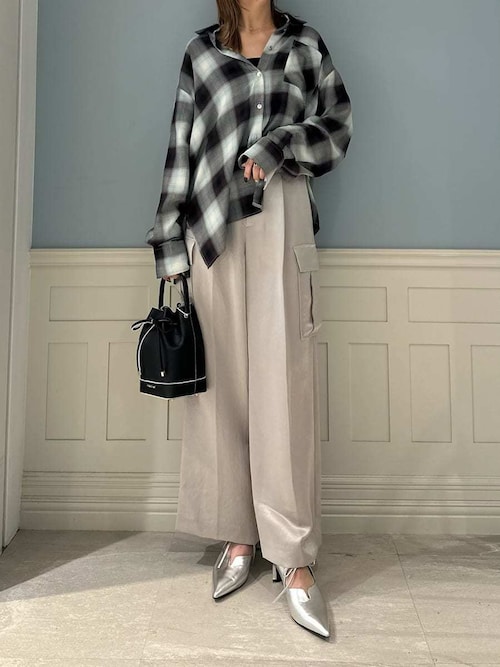 専用☆新品＊未使用＊タグ付FLAY I.D 2wayオンブレチェックシャツMNT 2wayオンブレチェックシャツ（シャツ/ブラウス）｜FRAY I.D