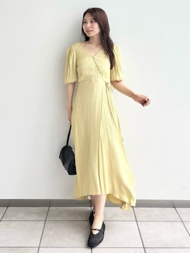 「結婚式」｜「アイテム（ワンピース）」を使った、FRAY I.Dさん（レディース・159cm）の夏コーディネート