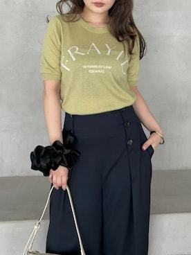 「アイテム（シュシュ）」を使った、FRAY I.Dさん（レディース・150cm）の秋コーディネート