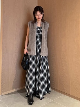 「秋先取りコーデ」｜「アイテム（トップス）」を使った、FRAY I.Dさん（レディース・155cm）の夏コーディネート