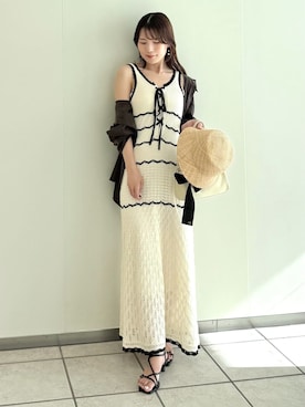 「ニットワンピース」｜FRAY I.Dさん（レディース・158cm）の夏コーディネート