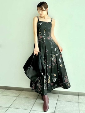 「アイテム（トレンチコート、ブラック系）」を使った、FRAY I.Dさん（レディース・158cm）の夏コーディネート