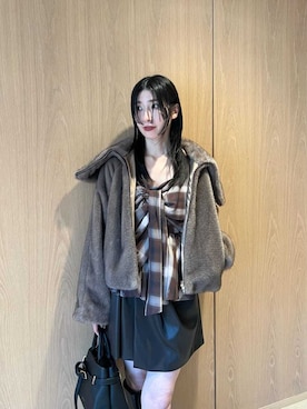 「FRAY I.D（フレイアイディー）のアイテム」を使った、FRAY I.Dさん（レディース・161cm）の冬コーディネート