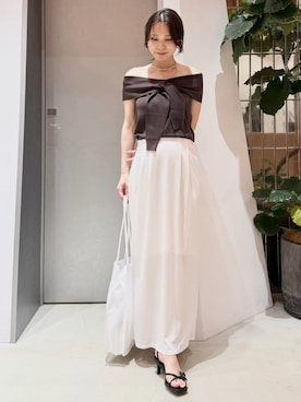 「FRAY I.D（フレイアイディー）のアイテム（アクセサリー）」を使った、FRAY I.Dさん（レディース・159cm）の夏コーディネート