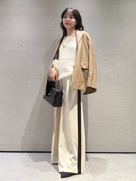 「アイテム（チューブトップ）」を使った、FRAY I.Dさん（レディース・153cm）の秋コーディネート