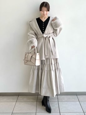 「アイテム（トレンチコート）」を使った、FRAY I.Dさん（レディース・158cm）の秋コーディネート