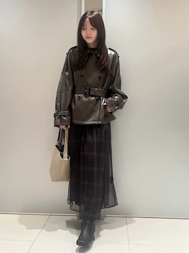 「FRAY I.D（フレイアイディー）のアイテム（ジャケット/アウター）」を使った、FRAY I.Dさん（レディース・155cm）の秋コーディネート