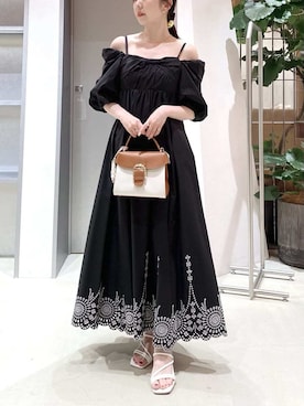 「FRAY I.D（フレイアイディー）のアイテム（バッグ）」を使った、FRAY I.Dさん（レディース・154cm）の春コーディネート