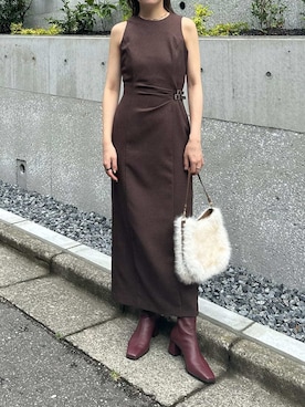 「アイテム（その他アウター、ベージュ系）」を使った、FRAY I.Dさん（レディース・165cm）の夏コーディネート