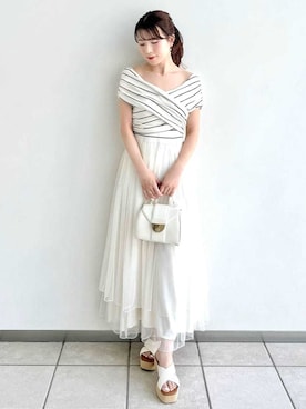 「イエベ」｜「アイテム（ワンピース/ドレス）」を使った、FRAY I.Dさん（レディース・158cm）の夏コーディネート