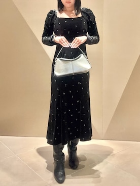 「アイテム（ダッフルコート）」を使った、FRAY I.Dさん（レディース・165cm）の冬コーディネート