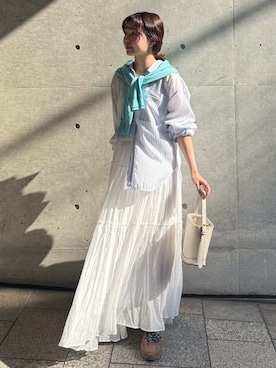 「FRAY I.D（フレイアイディー）のアイテム（スカート）」を使った、FRAY I.Dさん（レディース・153cm）の春コーディネート