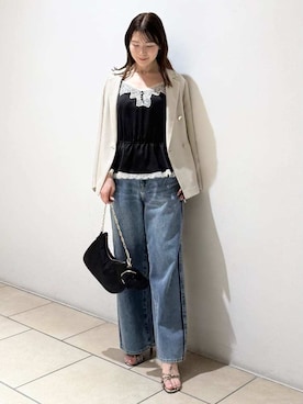 「FRAY I.D（フレイアイディー）のアイテム」を使った、FRAY I.Dさん（レディース・158cm）の春コーディネート