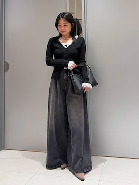 「FRAY I.D（フレイアイディー）のアイテム（パンツ）」を使った、FRAY I.Dさん（レディース・152cm）の秋コーディネート