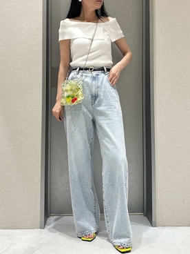 「イエベ」｜「アイテム（スラックス）」を使った、FRAY I.Dさん（レディース・161cm）の夏コーディネート