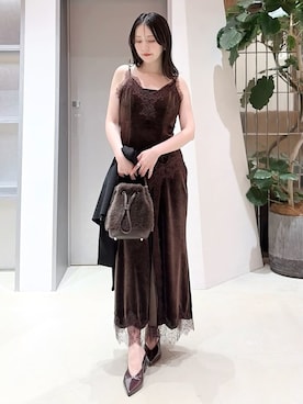 「FRAY I.D（フレイアイディー）のアイテム（ショルダーバッグ）」を使った、FRAY I.Dさん（レディース・154cm）の秋コーディネート