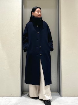 「アイテム（ダッフルコート）」を使った、FRAY I.Dさん（レディース・161cm）の秋コーディネート