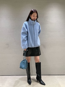 「アイテム（イヤリング）」を使った、FRAY I.Dさん（レディース・163cm）の秋コーディネート