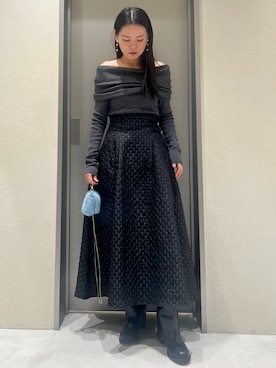 「イエベ」｜「アイテム（ブルゾン）」を使った、FRAY I.Dさん（レディース・161cm）の冬コーディネート