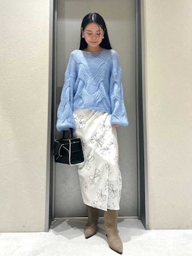 「アイテム（ダッフルコート）」を使った、FRAY I.Dさん（レディース・161cm）の冬コーディネート