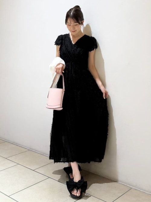 00サイズあり】フリンジジャカードティアードワンピース（ワンピース