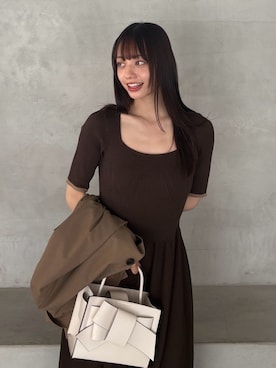 「アイテム（テーラードジャケット、イエロー系）」を使った、FRAY I.Dさん（レディース・159cm）の秋コーディネート