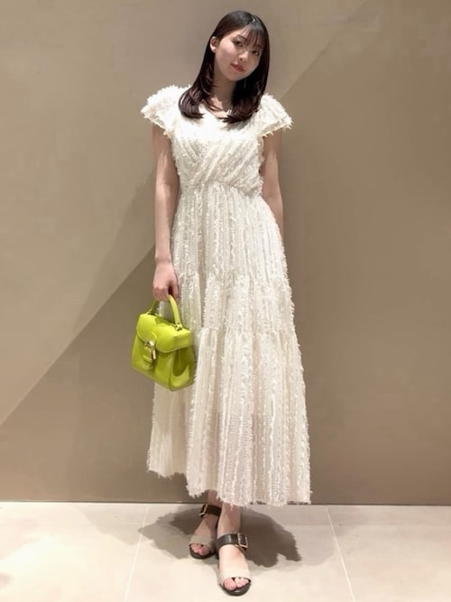 00サイズあり】フリンジジャカードティアードワンピース（ワンピース