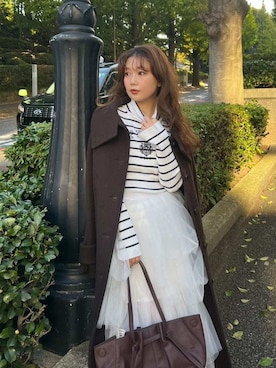 「アイテム（ダッフルコート）」を使った、FRAY I.Dさん（レディース・150cm）の秋コーディネート