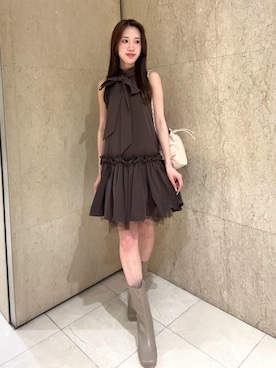 「FRAY I.D（フレイアイディー）のアイテム（ワンピース/ドレス）」を使った、FRAY I.Dさん（レディース・160cm）の夏コーディネート