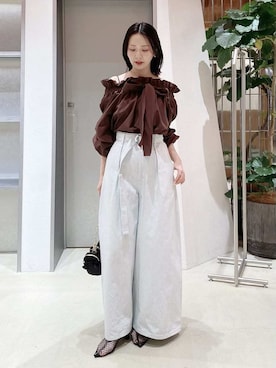 「FRAY I.D（フレイアイディー）のアイテム（トップス）」を使った、FRAY I.Dさん（レディース・154cm）の春コーディネート