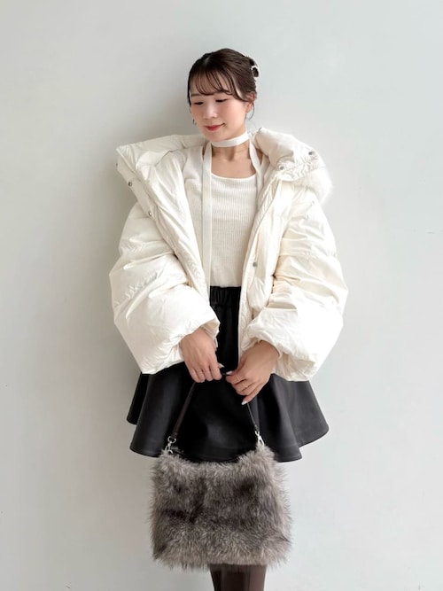 フードファーショートダウンコート（ダウンジャケット/コート）｜FRAY